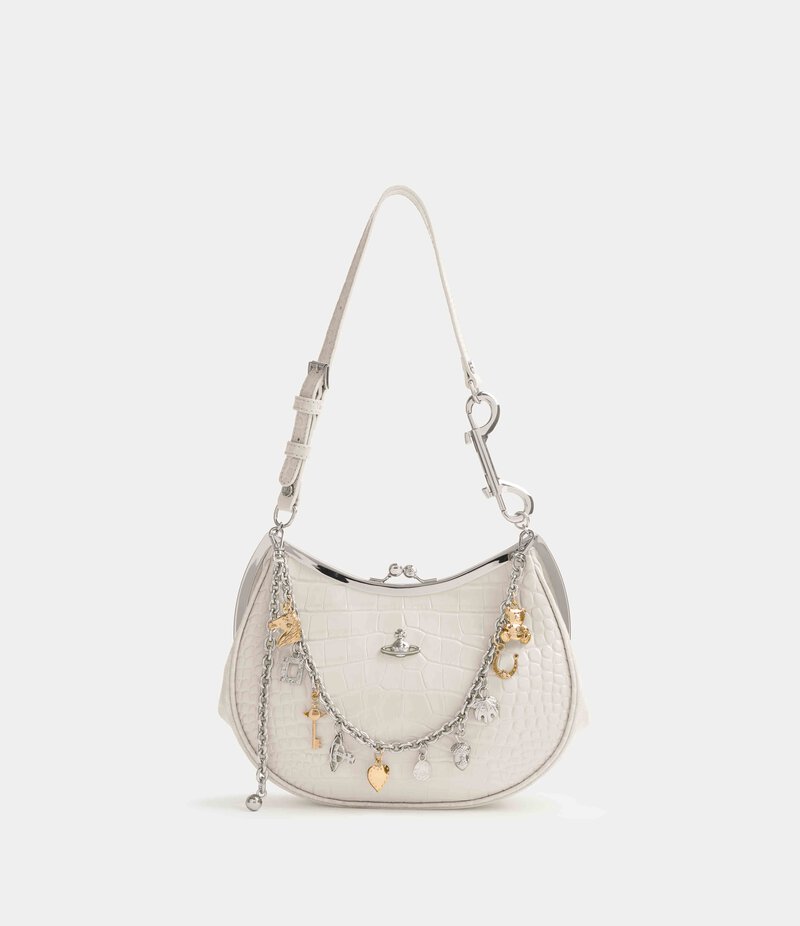 Vivienne Westwood Charm Frame Purse in Pearl White