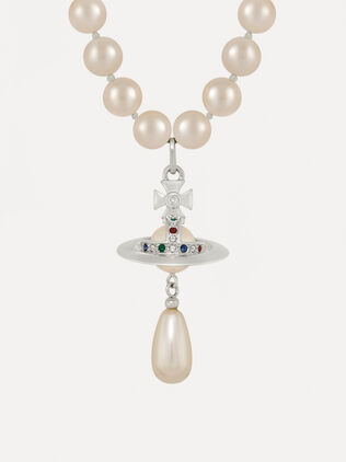 One Row Pearl Drop Choker