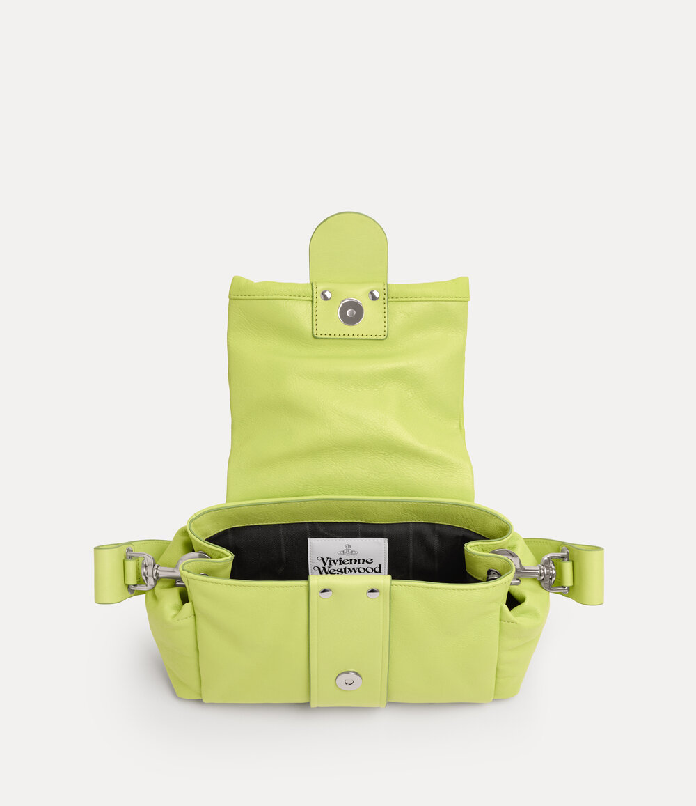 Vivienne Westwood Hazel Treasure Handbag in Lime Green, view 3