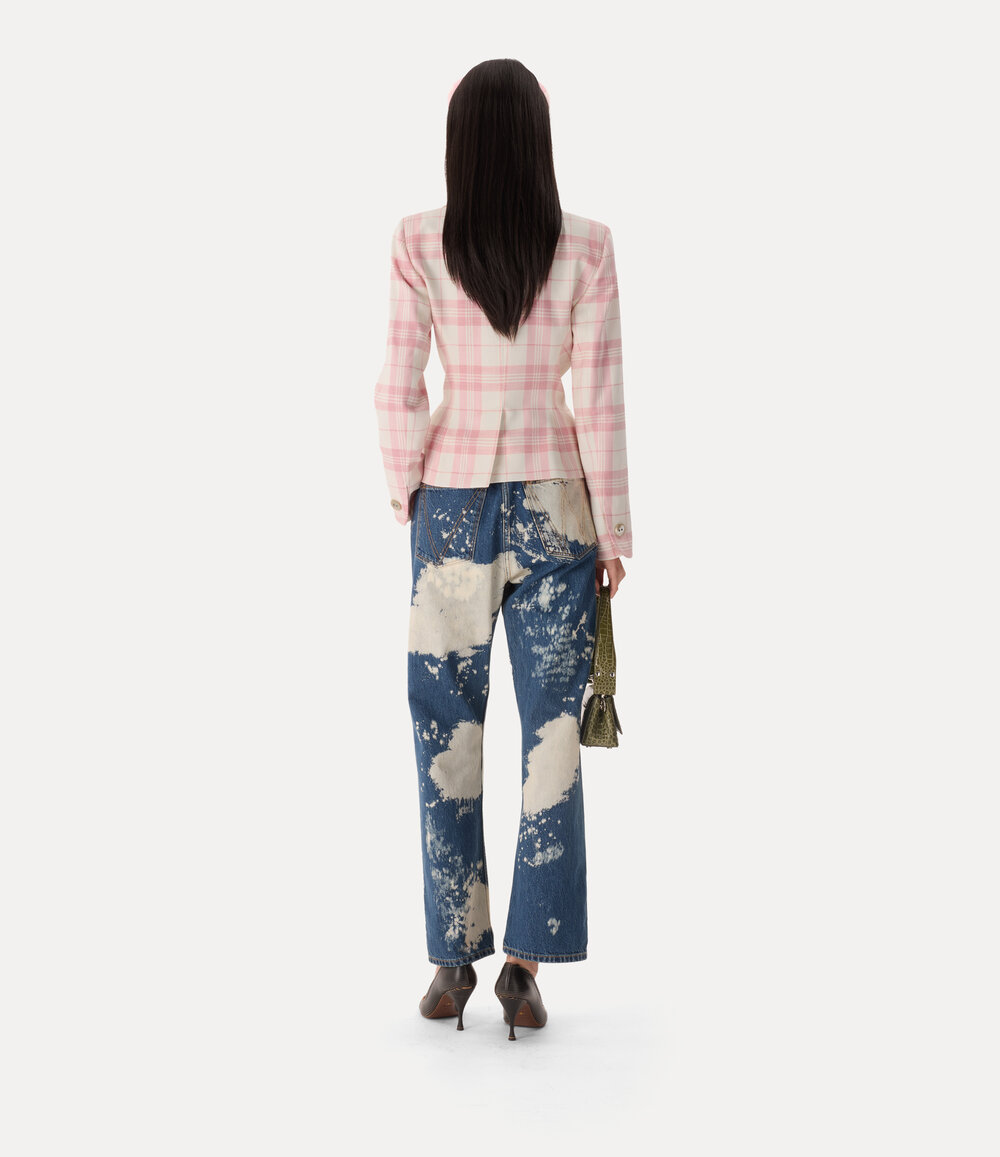 Vivienne Westwood Drunken Tailored Jacket in Ivory Pink, view 5