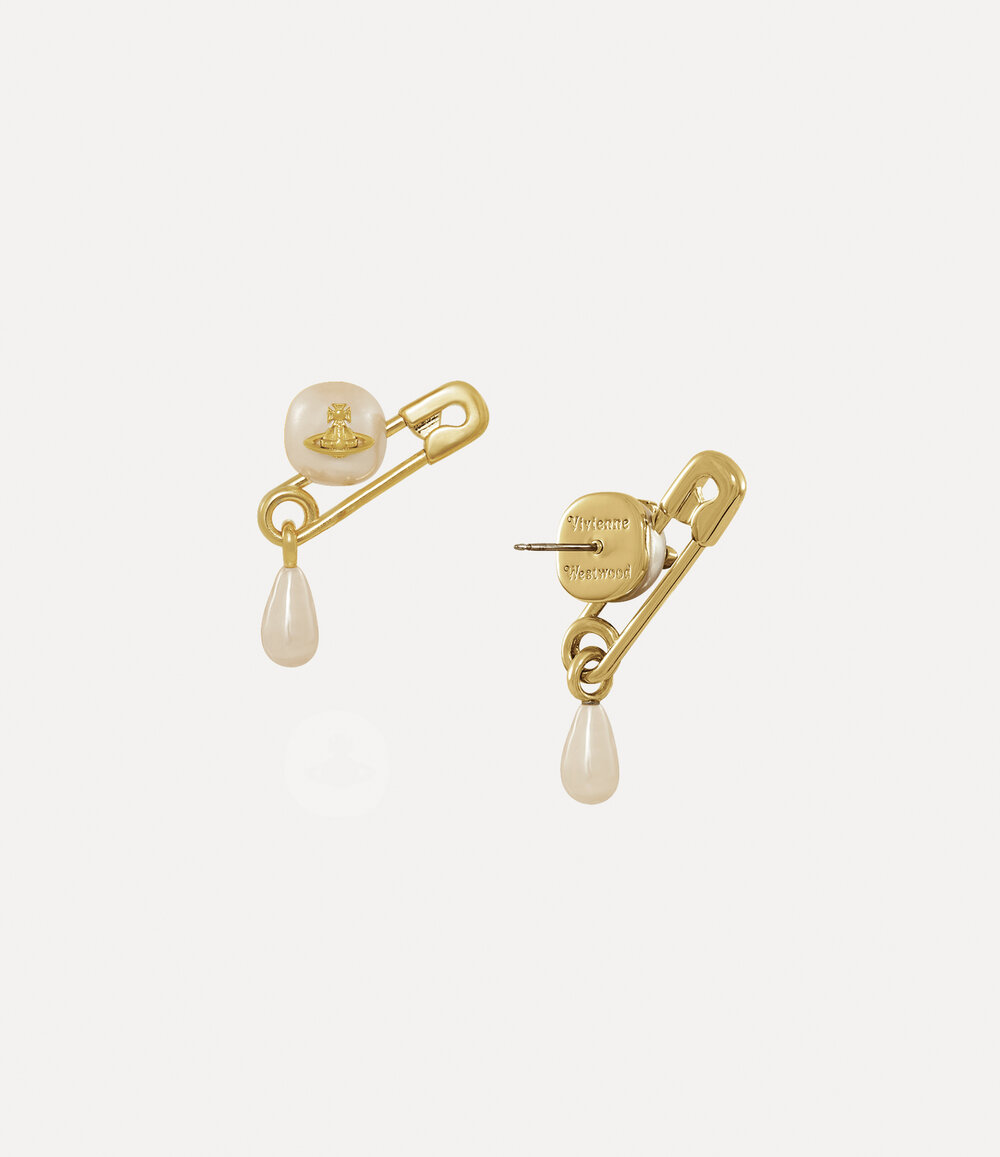 Vivienne Westwood Claude Small Stud Earrings in Gold, view 2