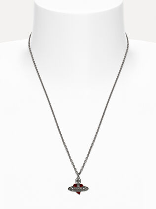 Man. Diamante Heart Pendant Necklace