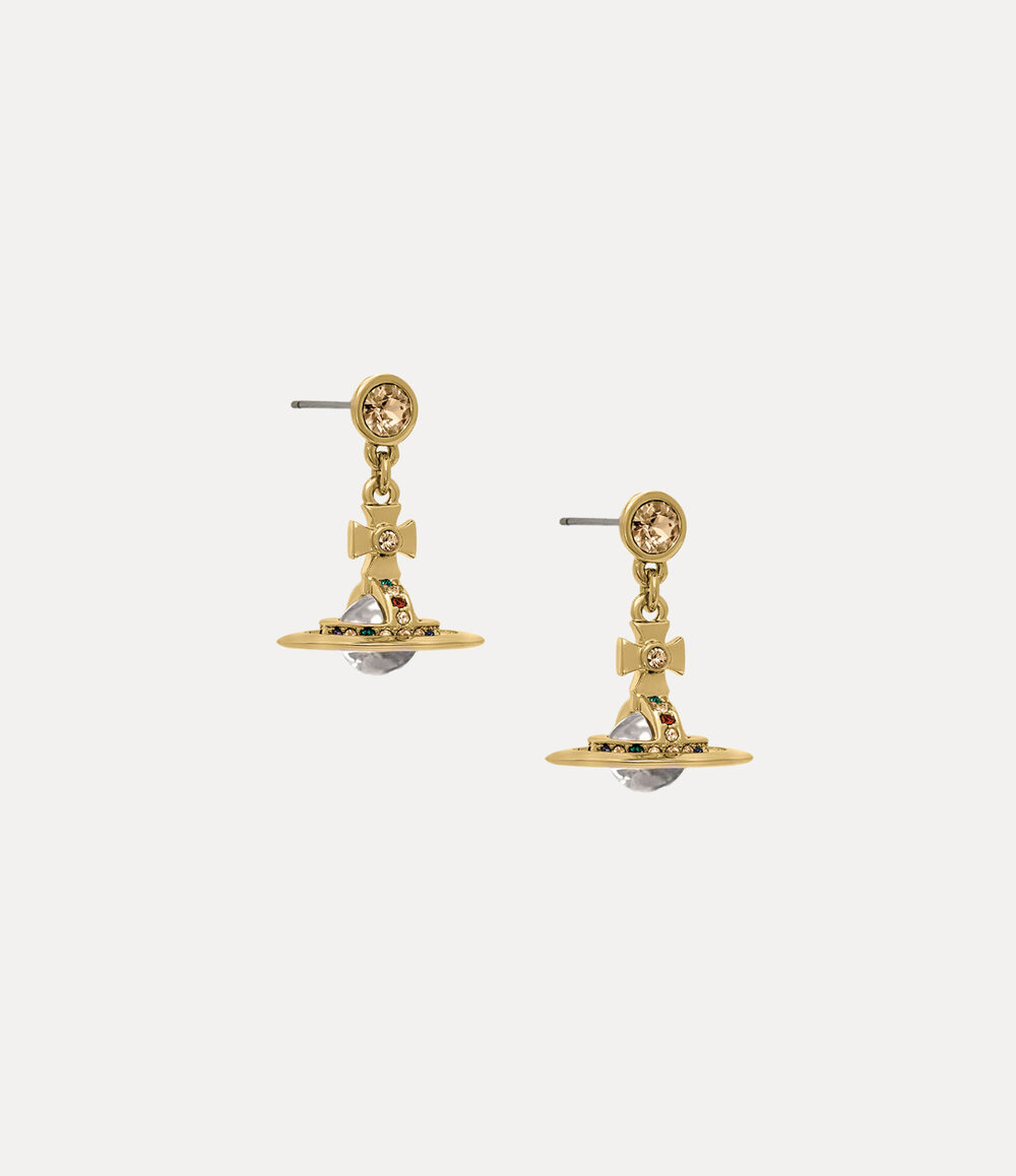 Vivienne Westwood New Petite Orb Earrings in Gold, view 3