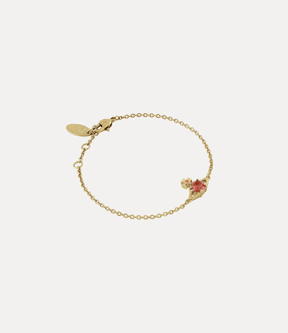 Vivienne Westwood Reina Small Bracelet in Gold Red 5198 Cz, view 2