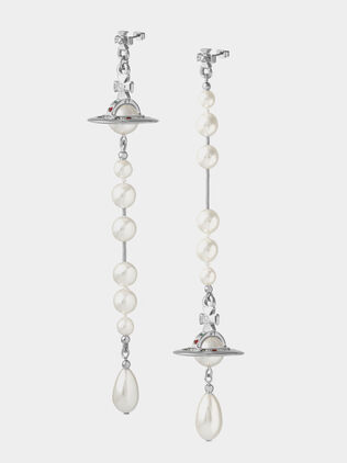 Broken pearl earrings