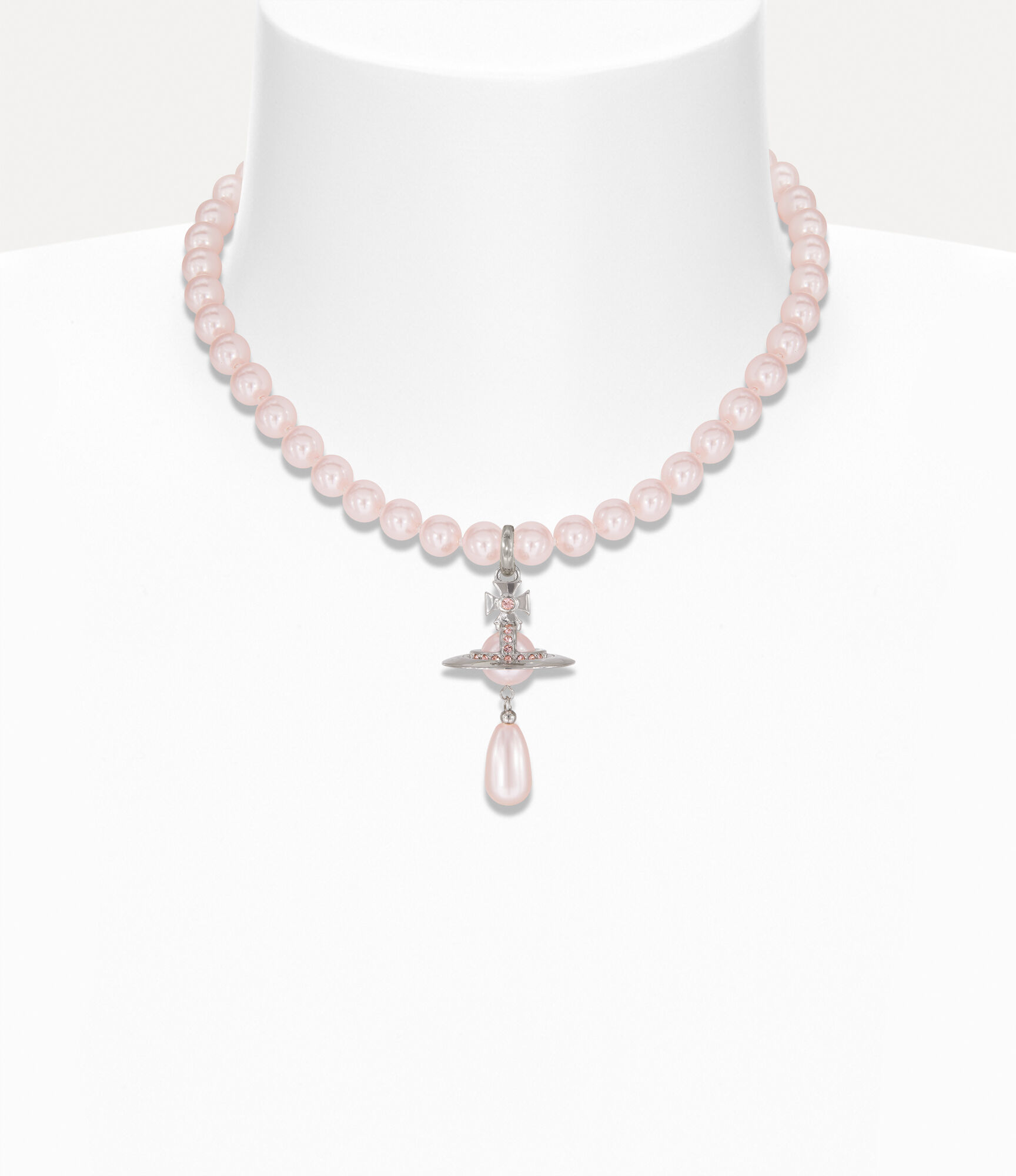 One Row Pearl Drop Choker