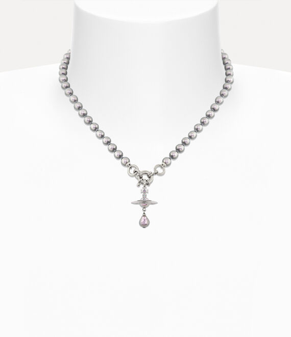 Vivienne Westwood Aleksa Necklace Platinum-light-purple-pearl-vitrail-light-crystal Platinum-light-purple-pearl-vitrai