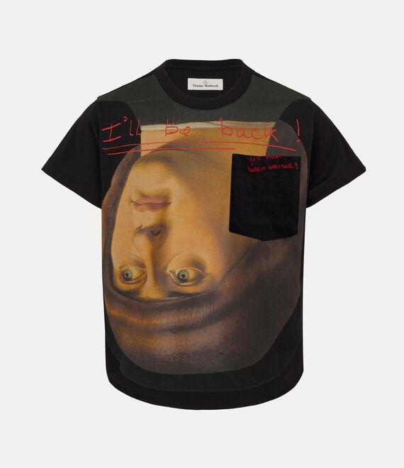 Vivienne Westwood Upside Down Head Circle Hem T-shirt Cotton Black S Unisex