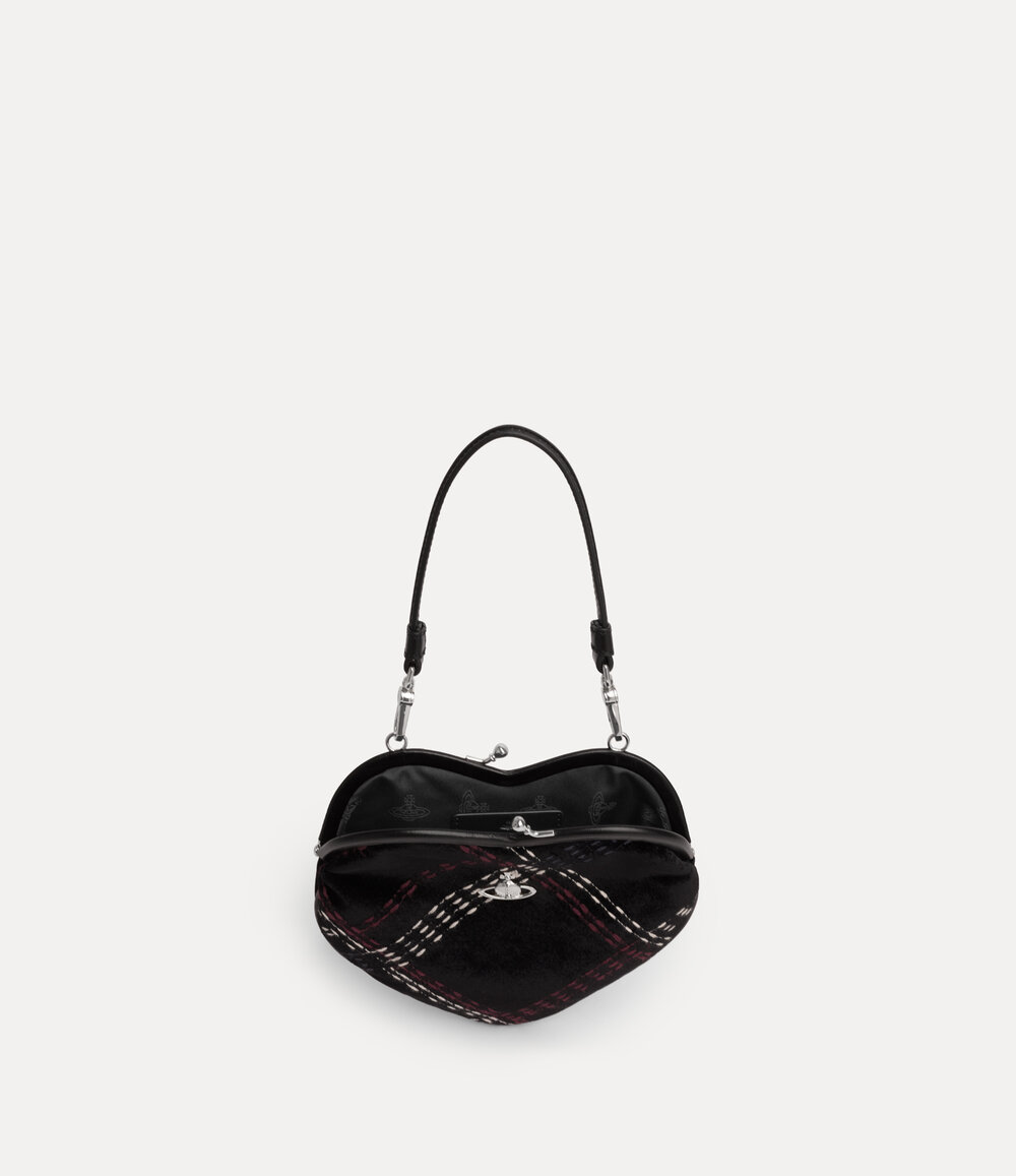 Vivienne Westwood Belle Heart Frame Purse in Black Multicolor, view 5