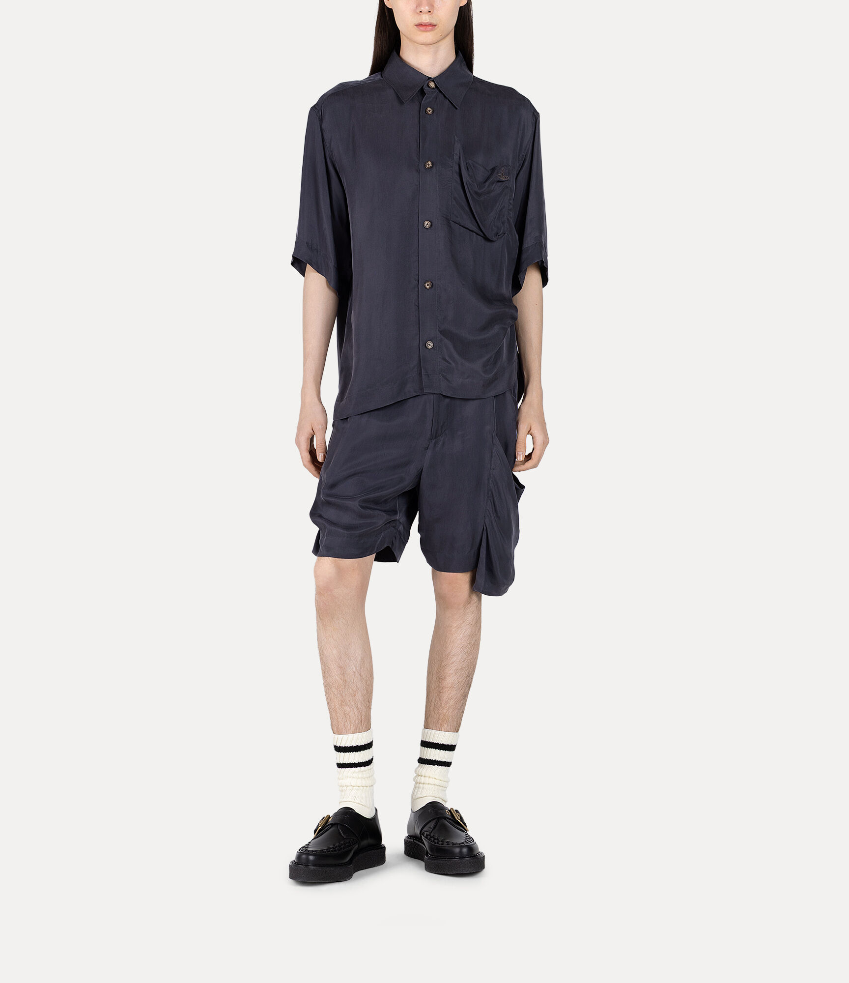Tuck Short Sleeve Shirt in GRAY | Vivienne Westwood®
