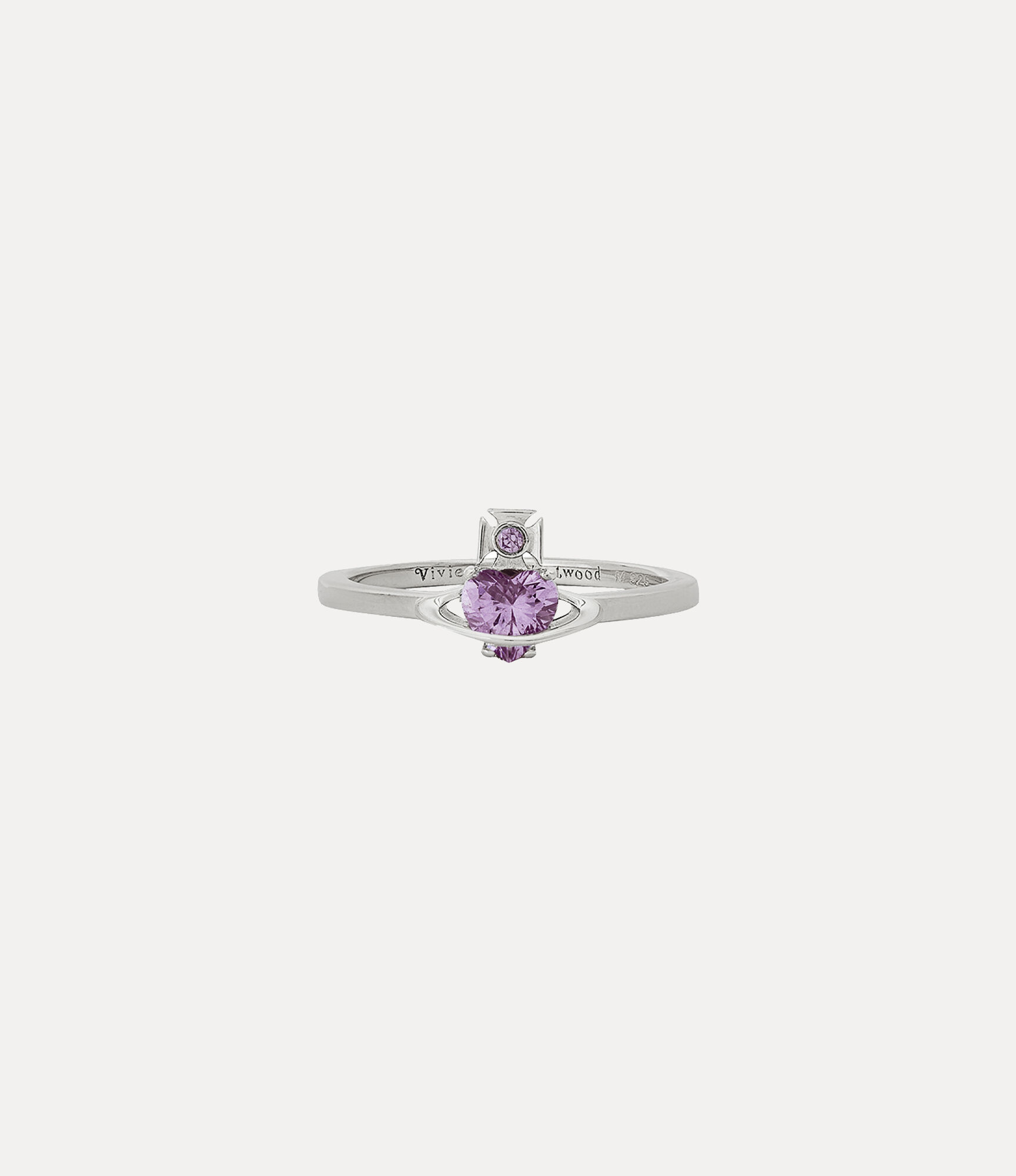 Vivienne Westwood Leonor Ring Stainless Steel Silverlavender-cz 