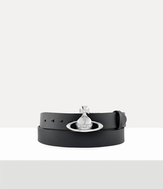 Vivienne Westwood Orb Buckle Belt Pelle Toledo Nero S/m Unisex