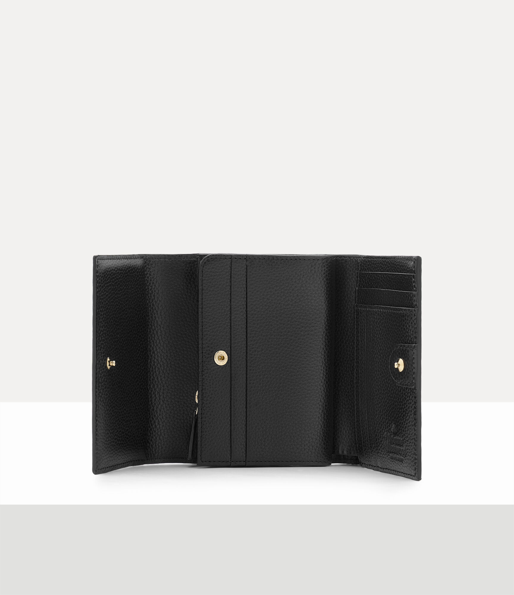 Executive 三つ折りジップウォレット - ブラック | Vivienne Westwood®