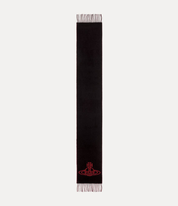 Vivienne Westwood Double Face Scarf -black-red-orb Double Face Scarf Unisex