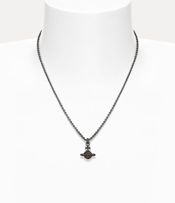 Mayfair Small Orb Pendant in GUNMETAL-SIAM-Crystal | Vivienne Westwood®