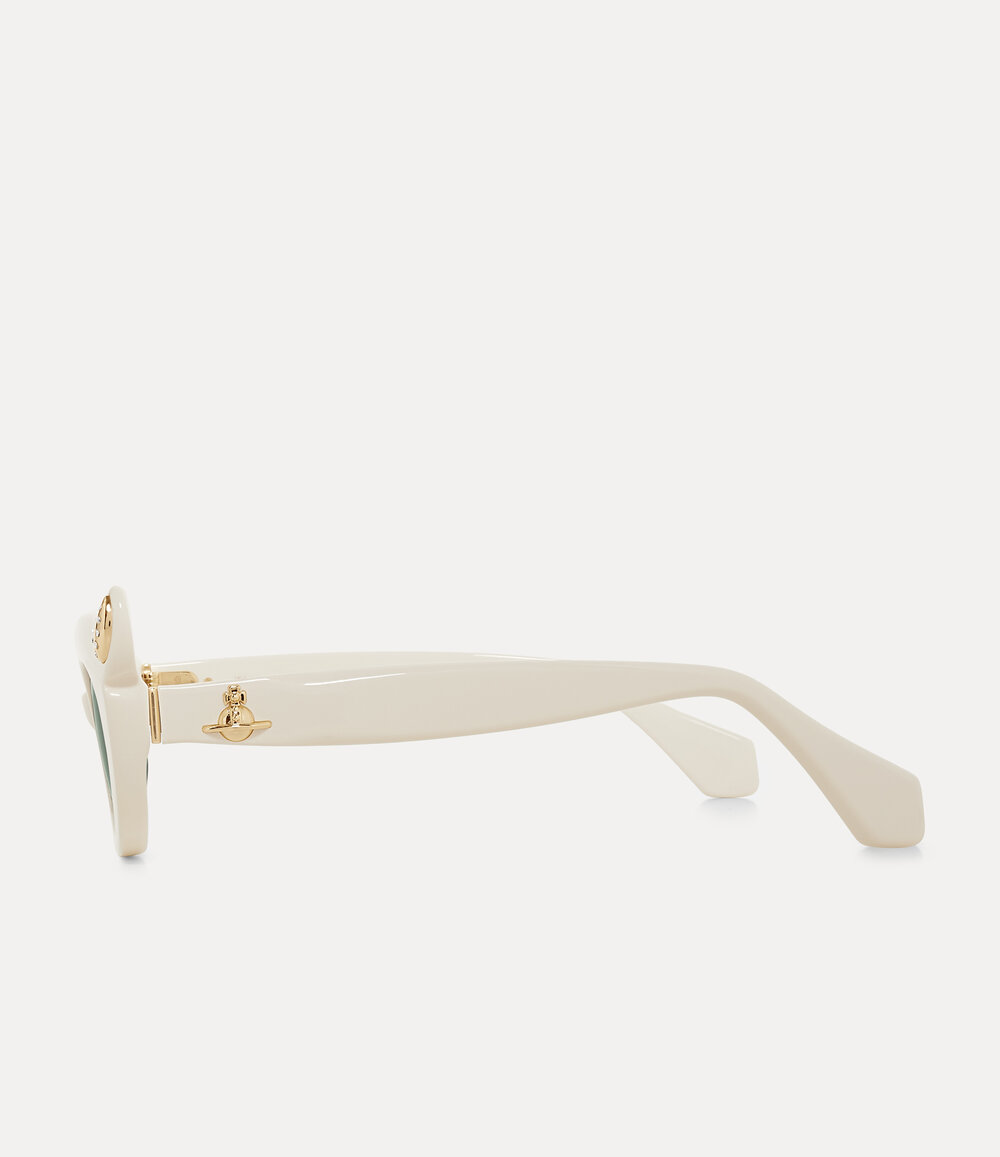Vivienne Westwood Soo Sunglasses in White, view 3