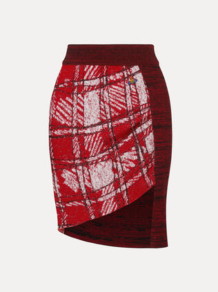 Scribble Check Skirt