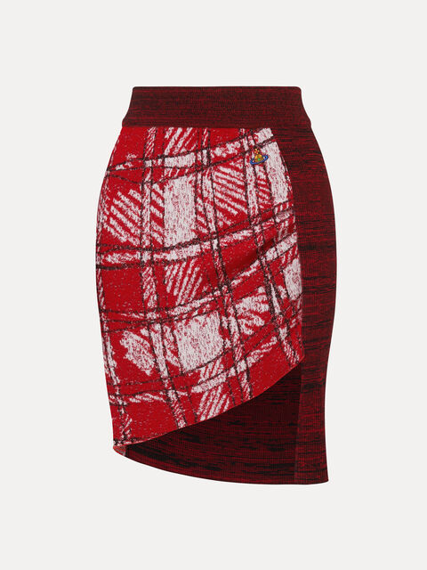 Scribble Check Skirt