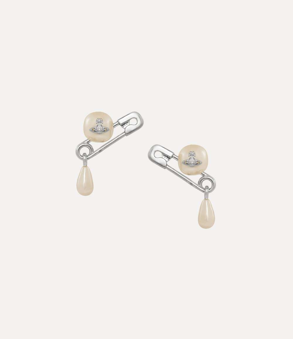 Vivienne Westwood Claude Small Stud Earrings in Silver