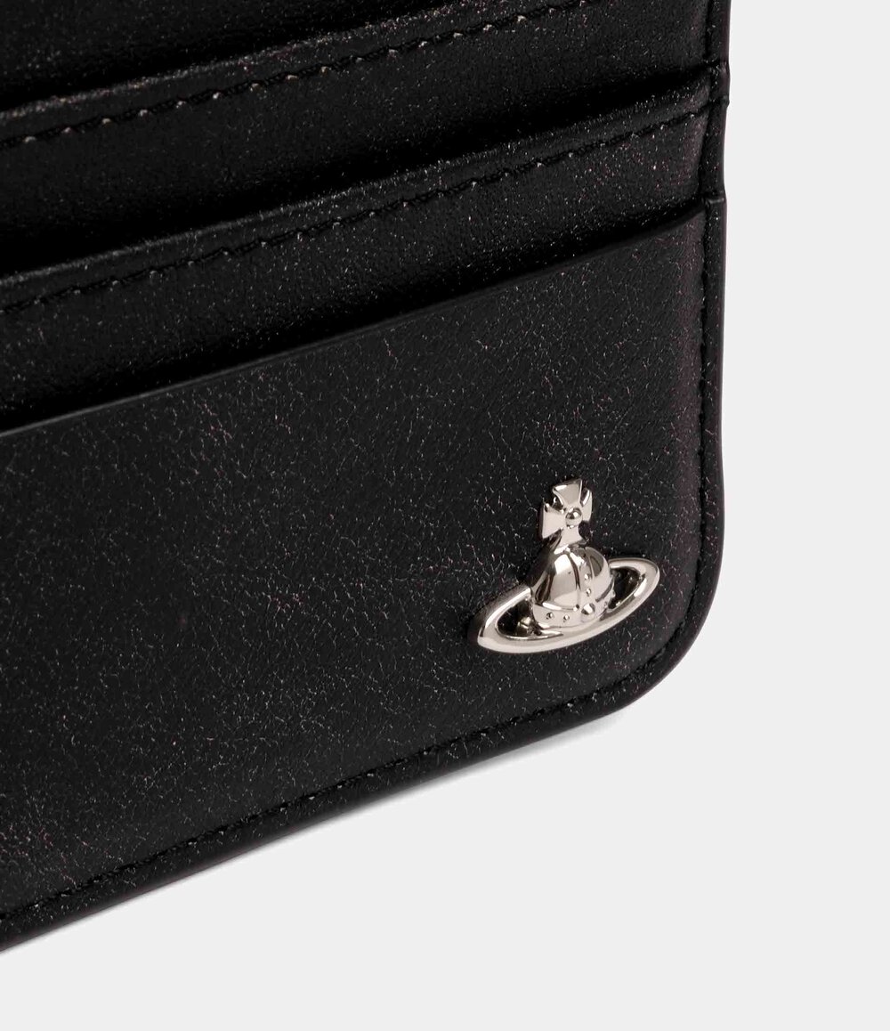 Vivienne Westwood Flat Chain Card Holder in Off Black, view 3