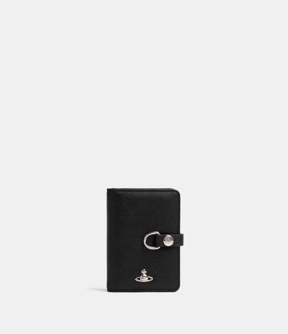 Vivienne Westwood Vertical Flap Card Holder in Off Black