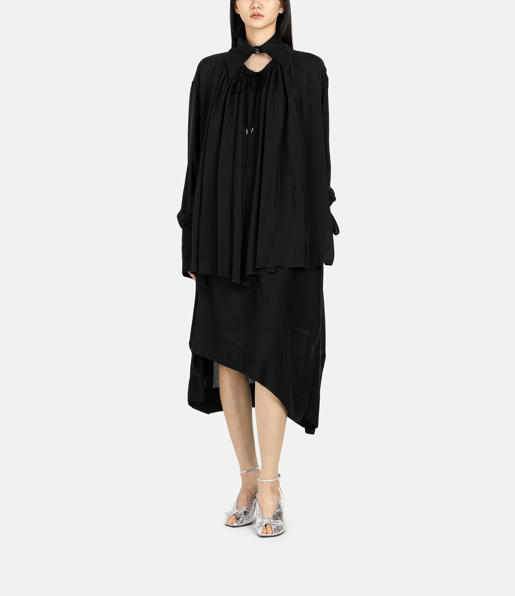 Clear Crinkle Cupra Skirt in BLACK | Vivienne Westwood®