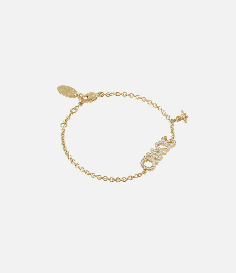 Vivienne Westwood Chaos Bracelet -Gold-white-cz -Gold-white-cz, view 2