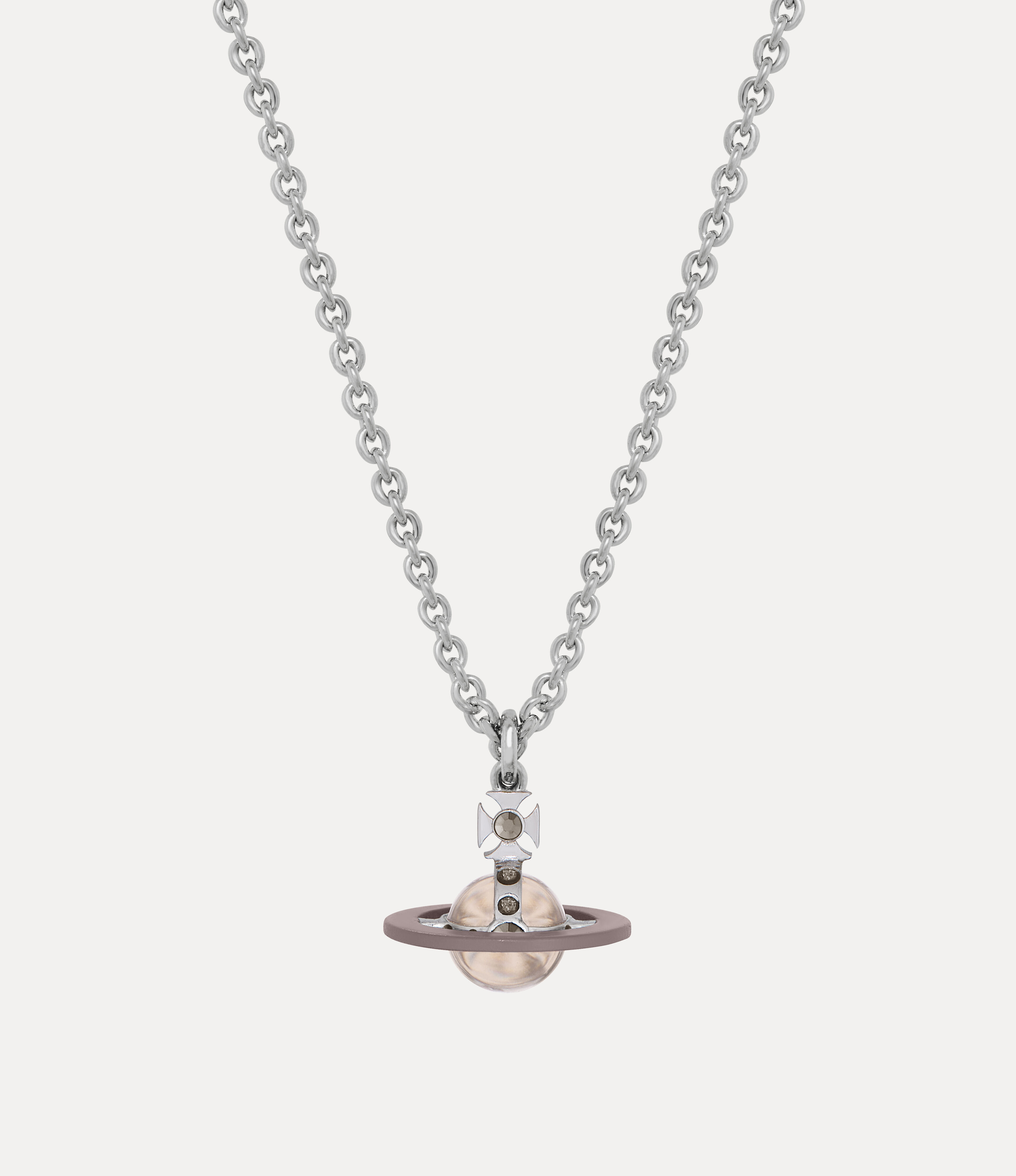Man. Petite Original Orb Pendant Necklace in PLATINUM-BLACK