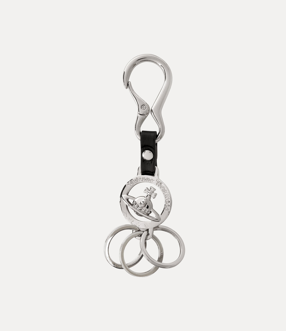 Vivienne Westwood Orb Medallion Keyring in silver