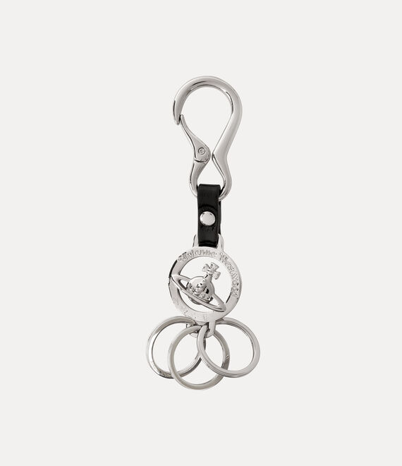 Vivienne Westwood Orb Medallion Keyring Metal Silver One Size Unisex
