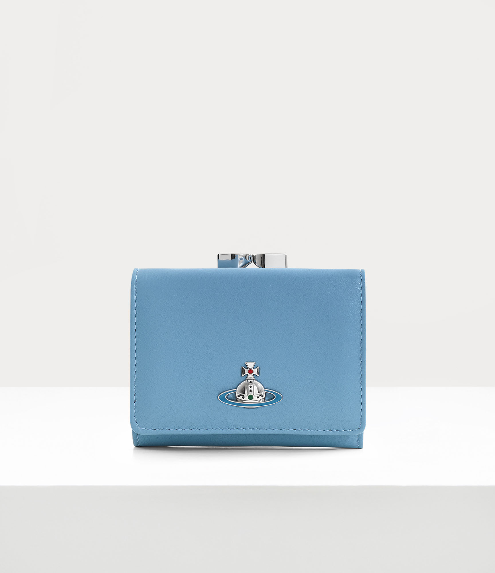 小物 VivienneWestwood Small EnamelMultiWallet Vivienne Westwood Small Frame Wallet In Blue | ModeSens