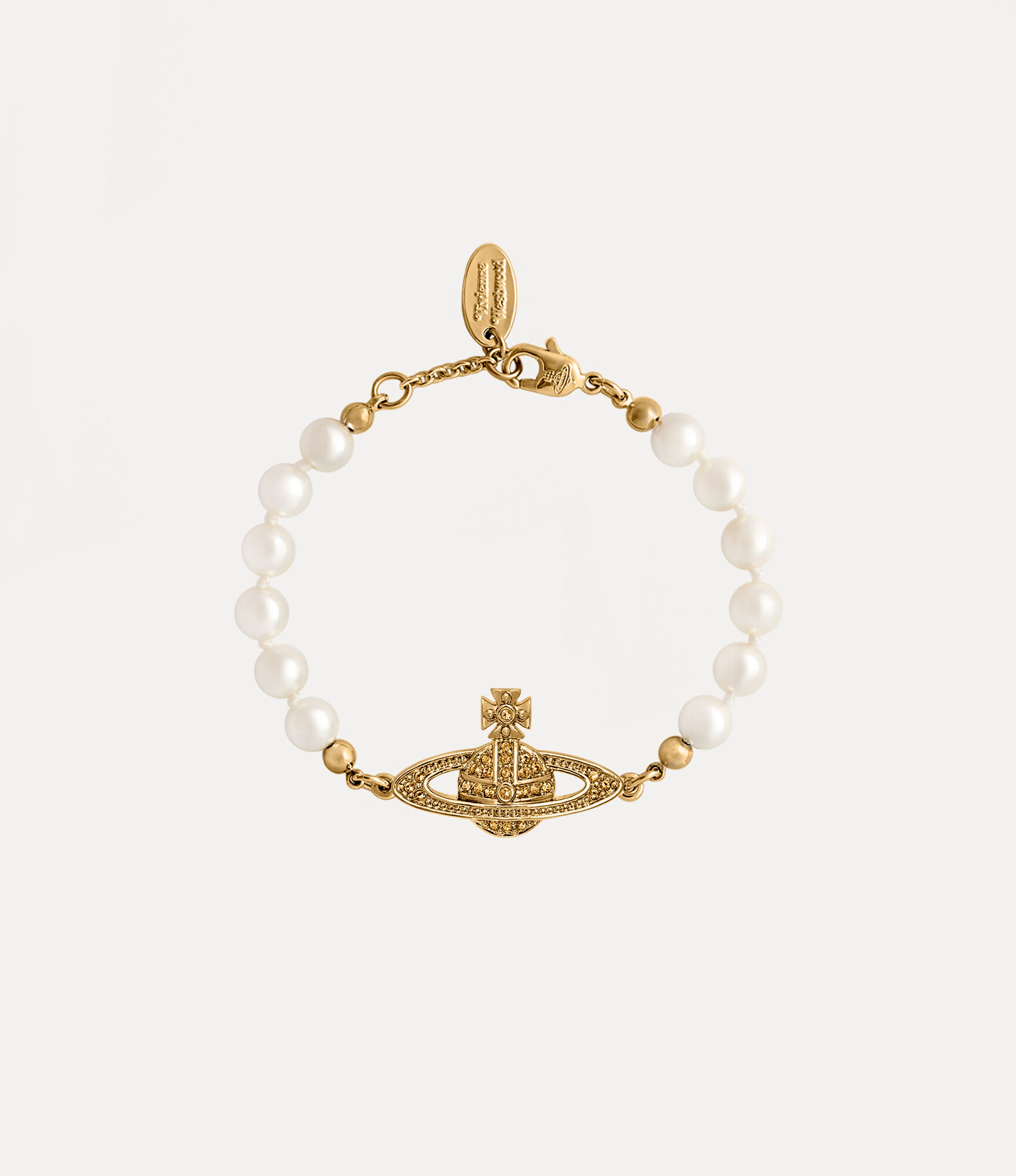 Mini Bas Relief Pearl Chain Bracelet  large image number 1