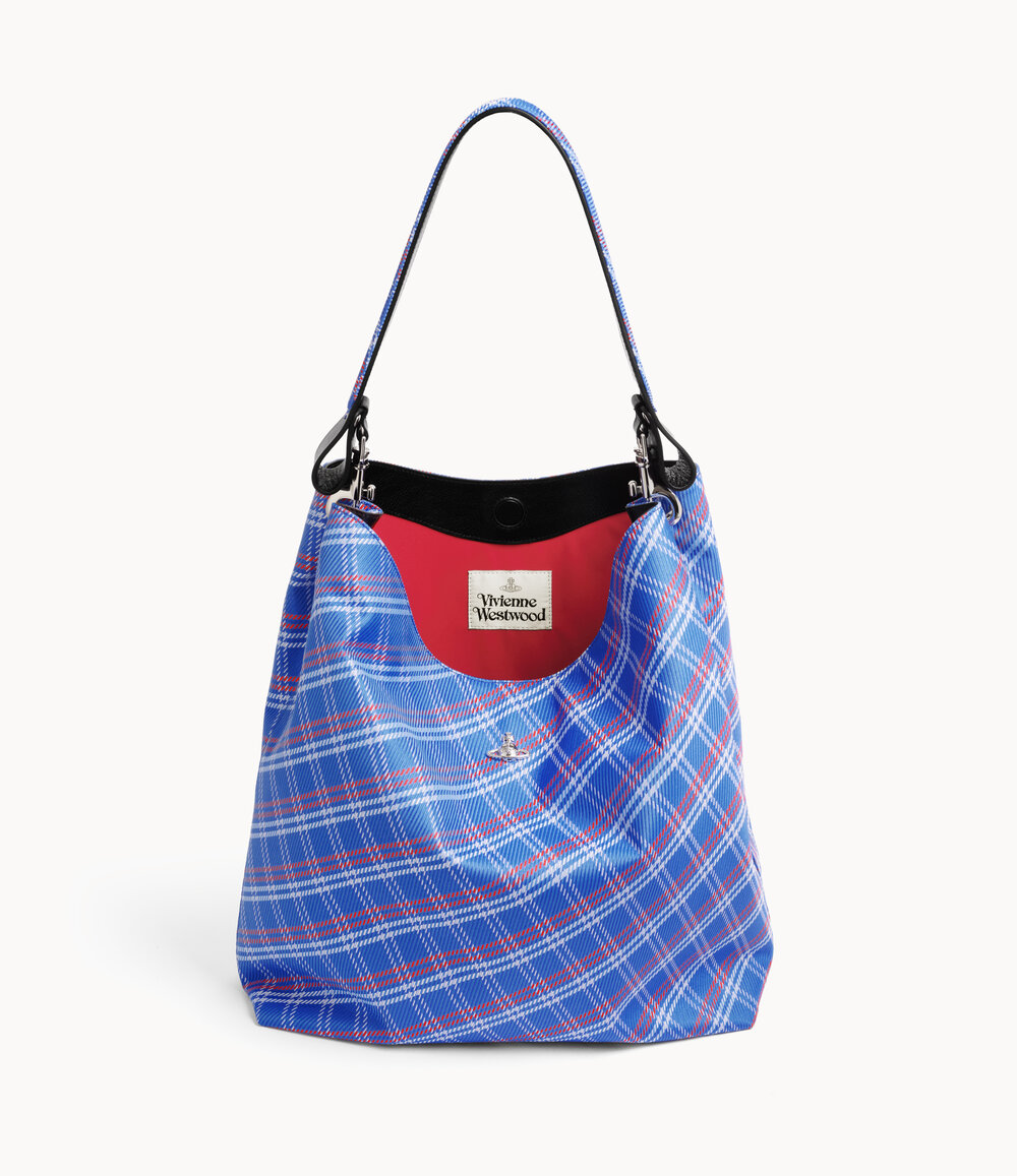 Vivienne Westwood Lottie Large Shoulder Bag in Blue, view 3