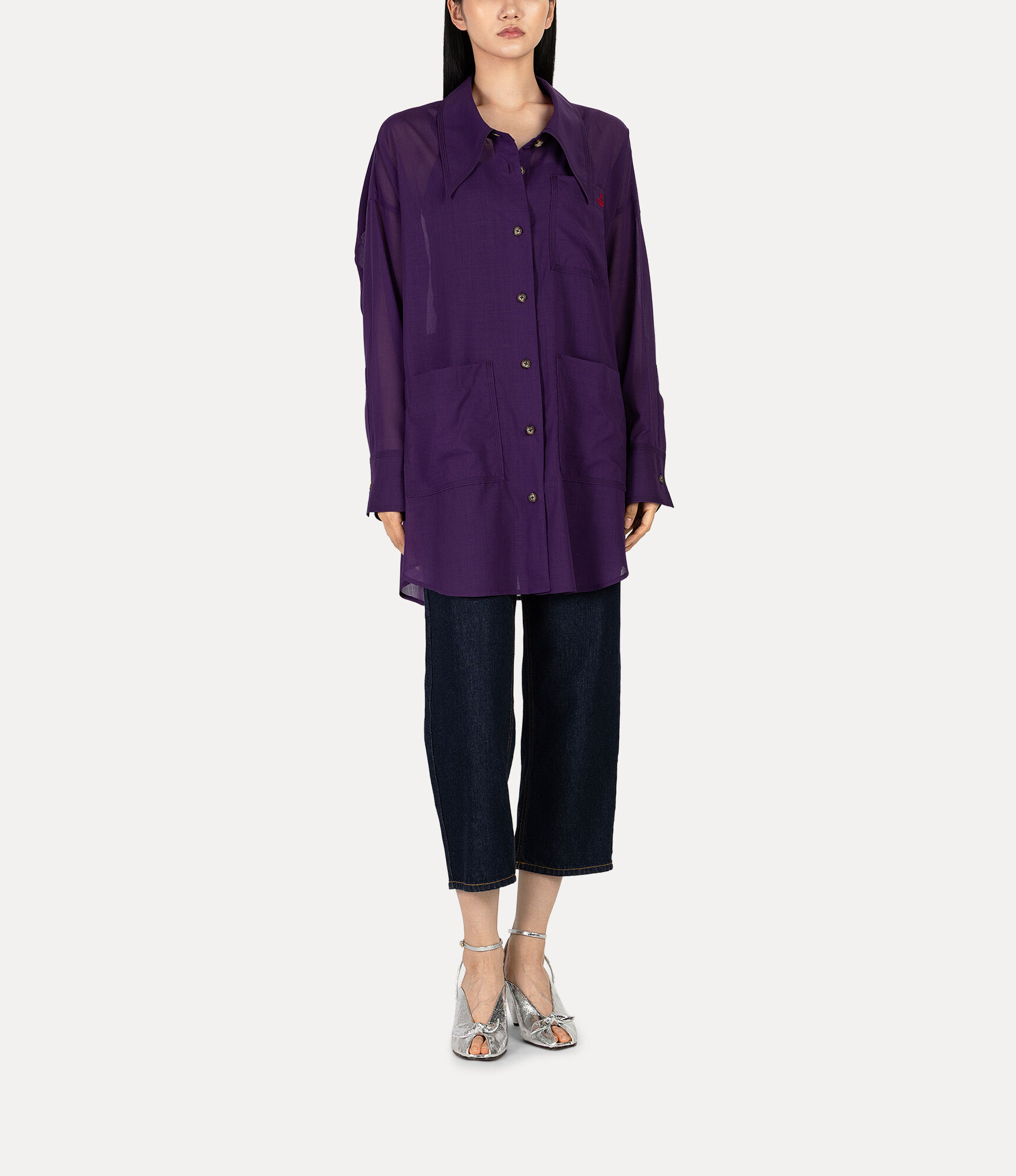 Sheer Wool Oversized Shirt  large image number 2