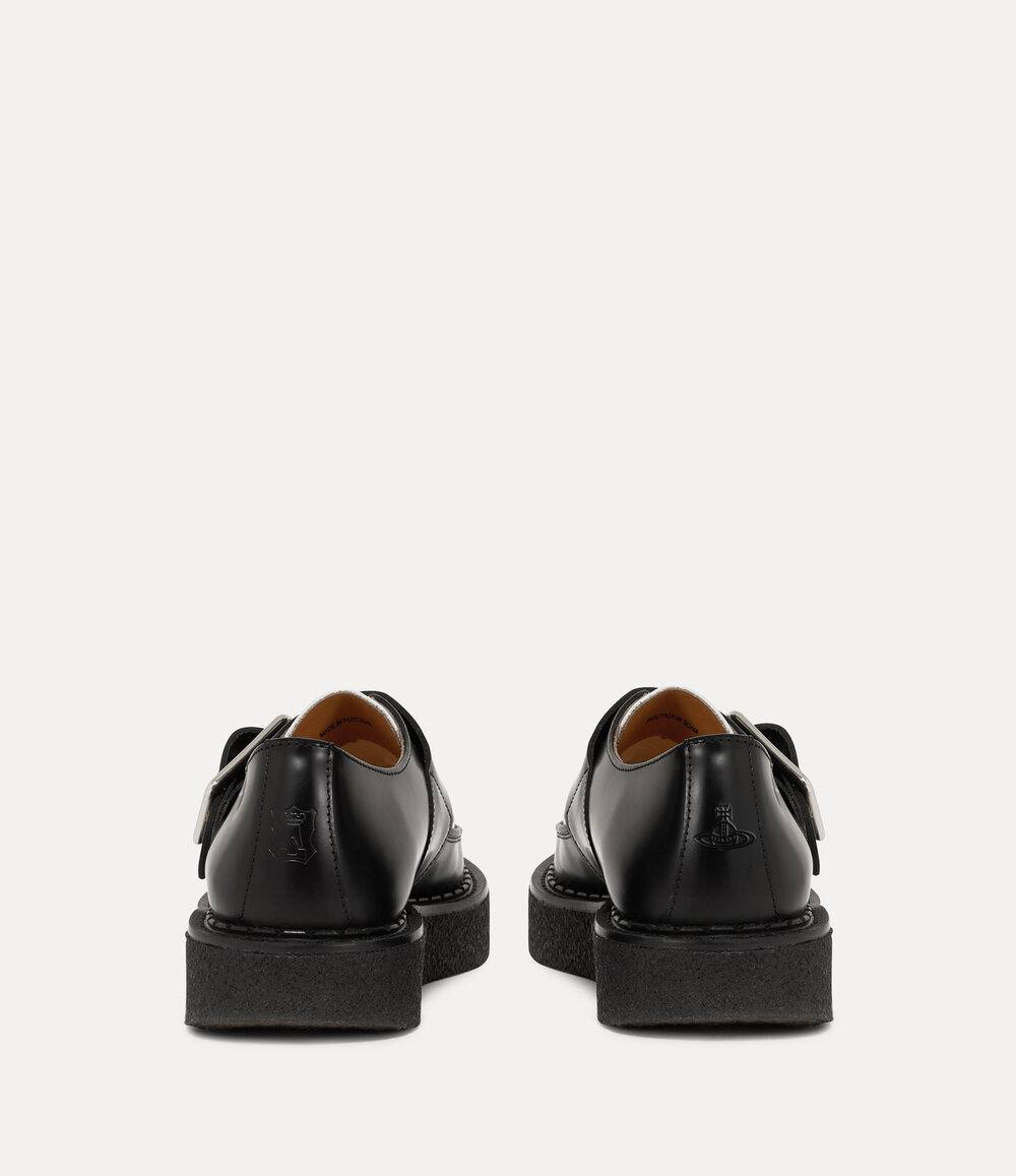 Vivienne Westwood Point Toe Monk Shoe in Black White, view 4