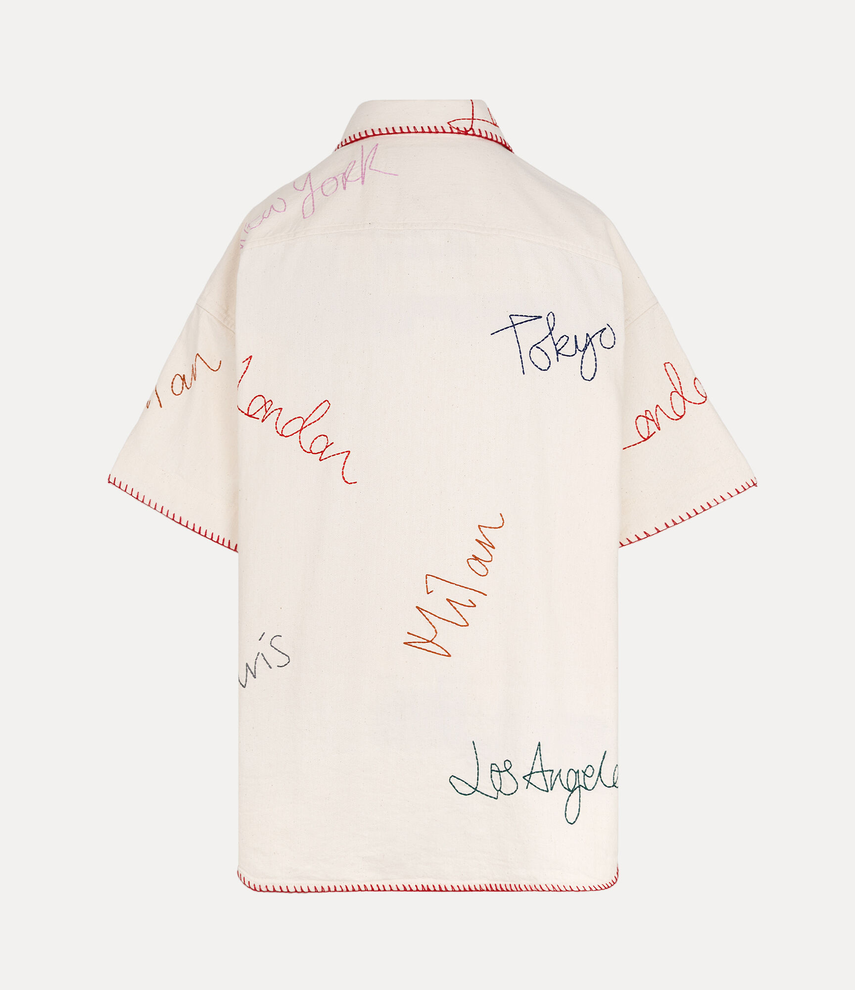 Little Cities Emb Denim シャツ - ホワイト | Vivienne Westwood®