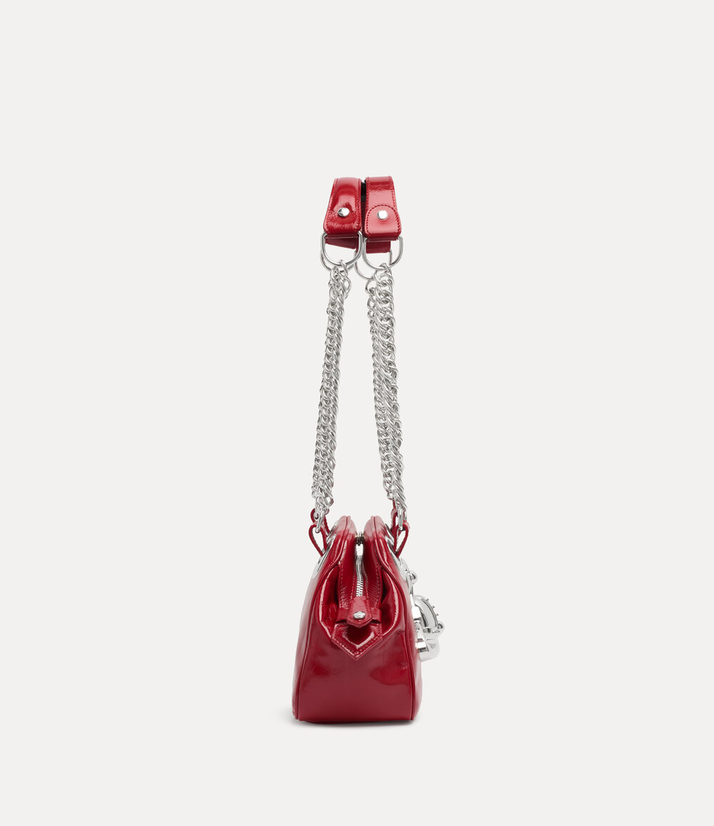 Vivienne Westwood Archive Orb Chain Handbag in Red, view 2