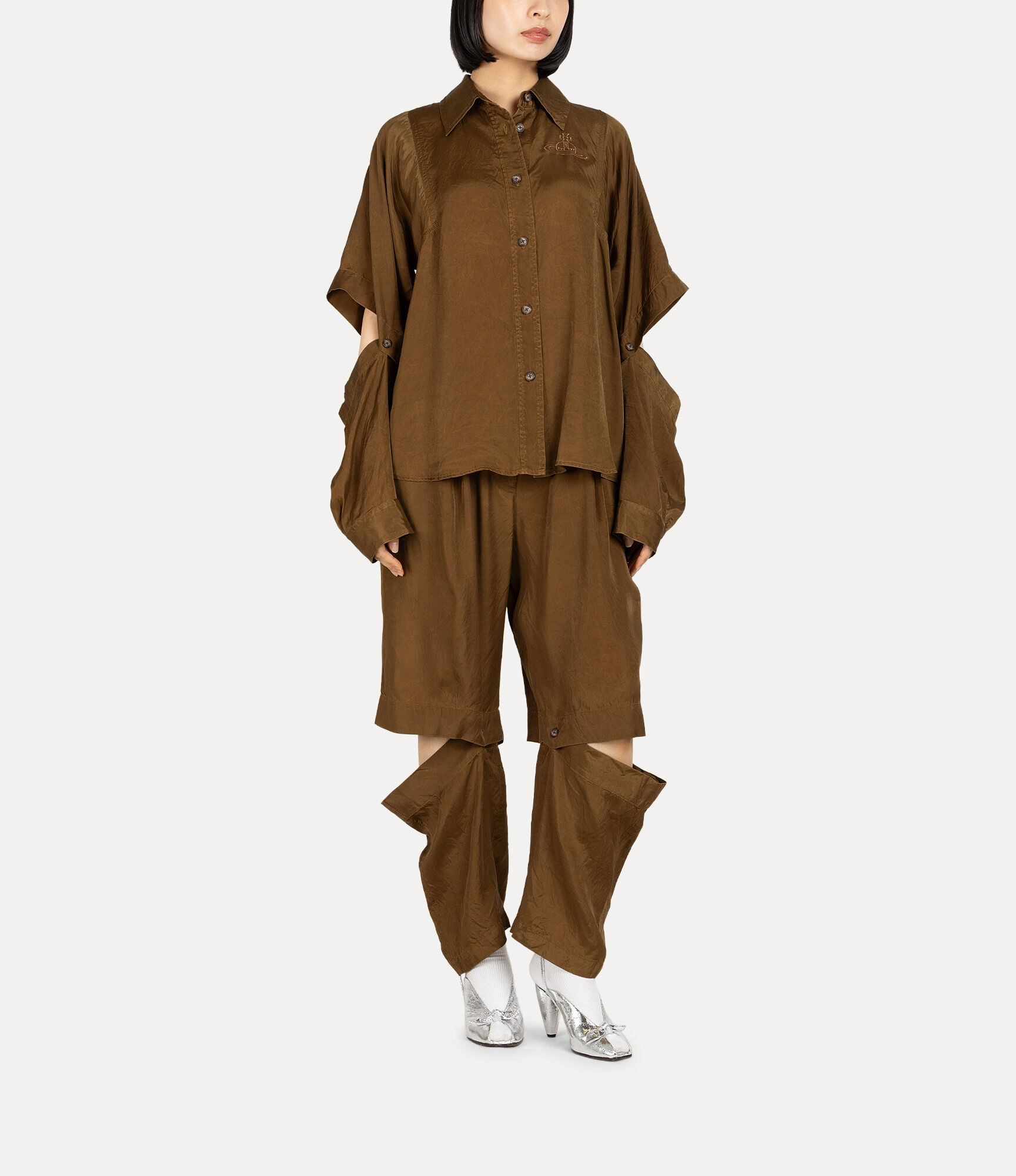 Cut-Out Trousers in BROWN | Vivienne Westwood®