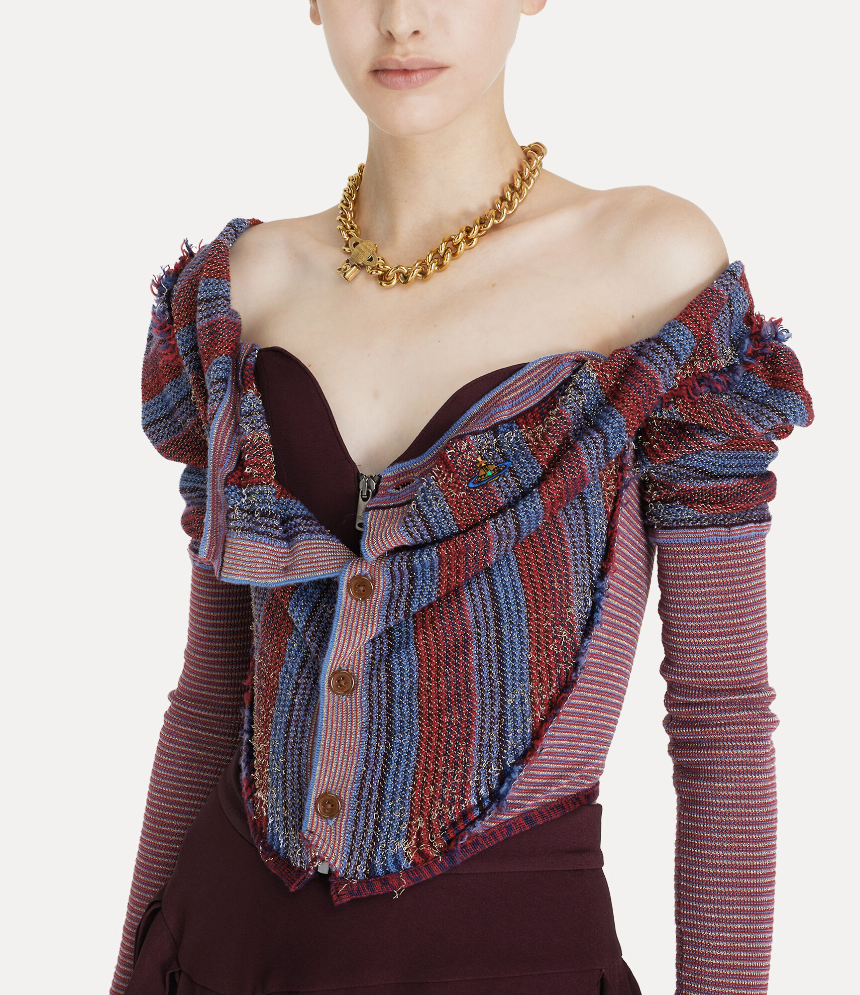 Broken stitch corset cardi  large image number 2