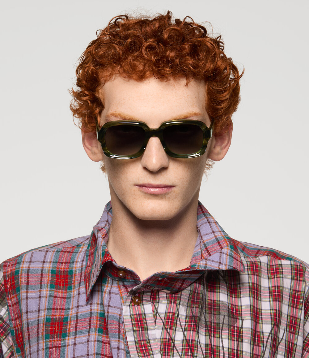 Vivienne Westwood Claude Sunglasses in Green, view 2