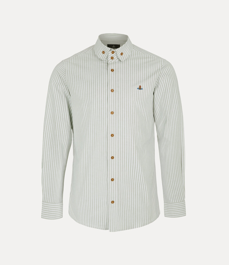 Vivienne Westwood Two Button Krall Shirt in Thyme Stripe