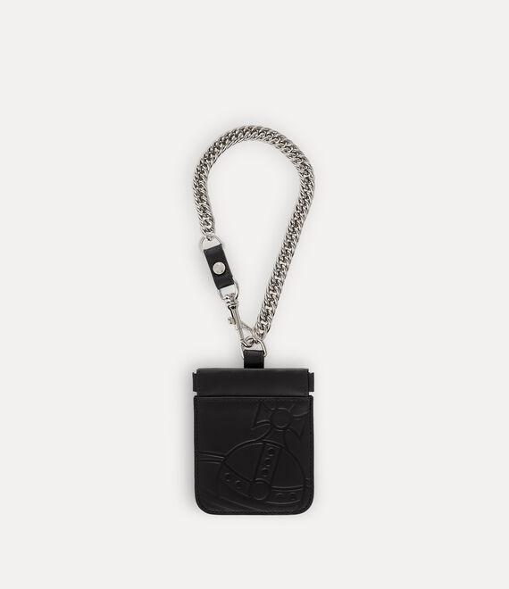 Vivienne Westwood Coin Pouch With Chain Nappa Leather Black One Size Unisex