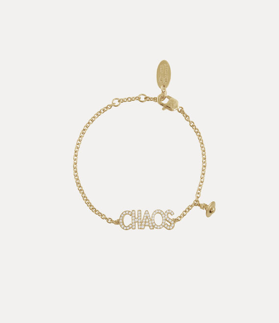 Vivienne Westwood Chaos Bracelet -gold-white-cz -gold-white-cz Women