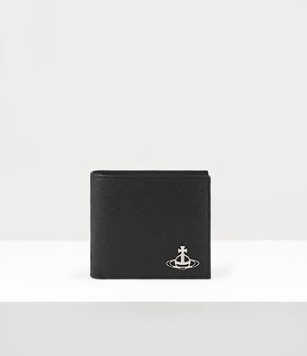 Saffiano man wallet with coin pocket