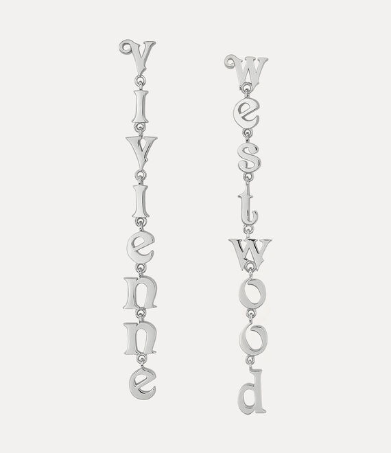 Shop Vivienne Westwood Raimunda Earrings In Platinum-