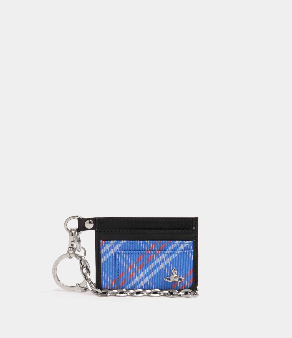 Vivienne Westwood Flat Chain Card Holder in Blue