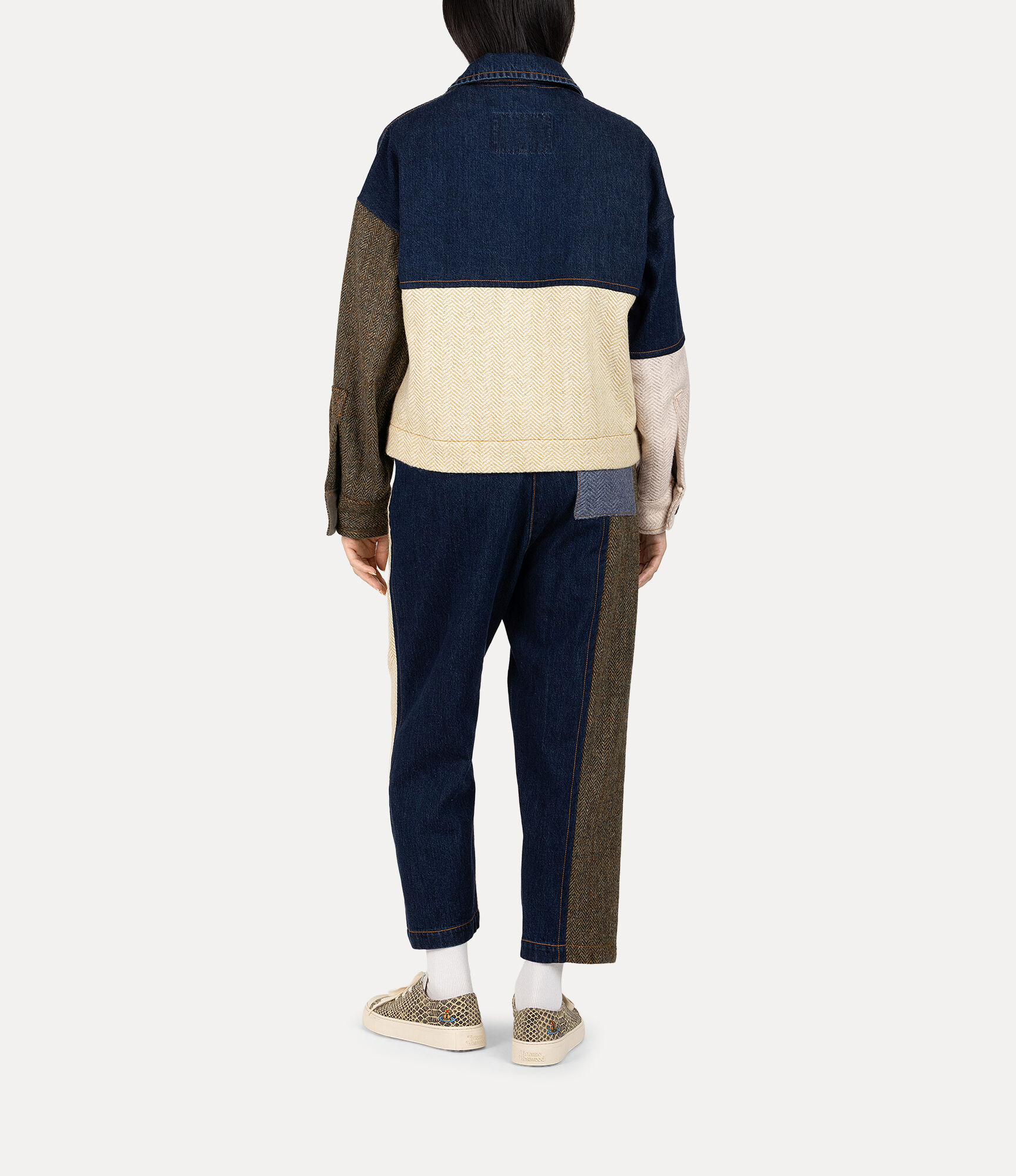 Harris Tweed Denim Curve Trousers  large image number 3
