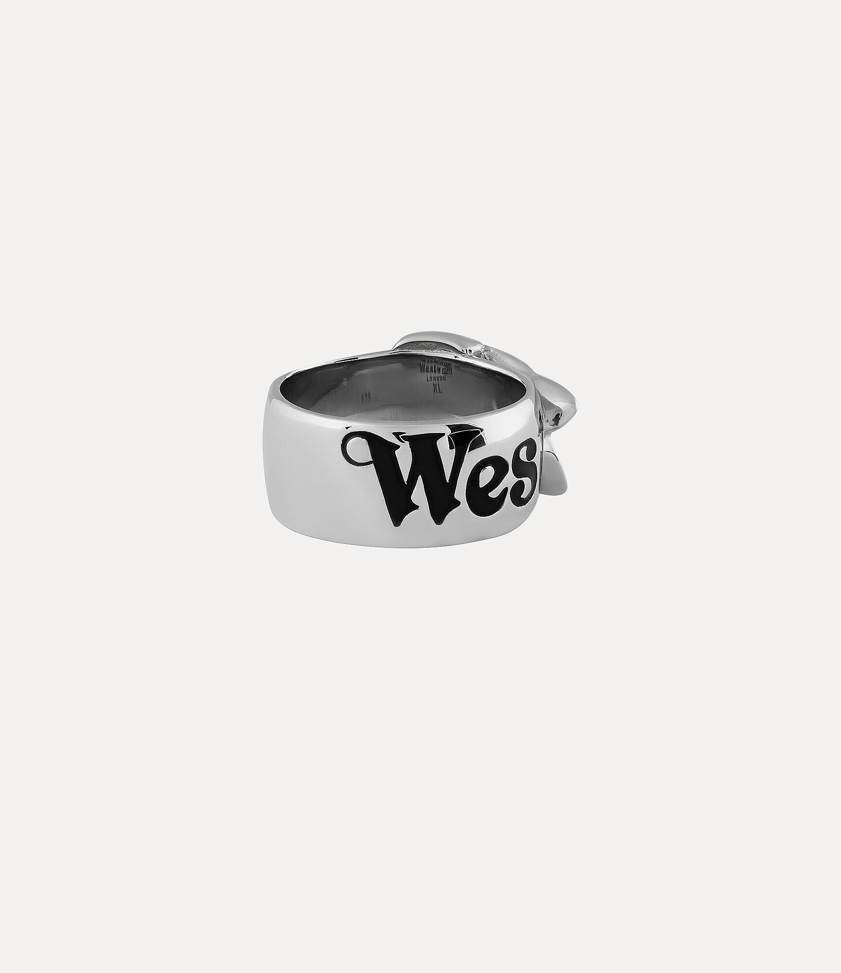 Belt Ring in PLATINUM-BLACK-Enamel | Vivienne Westwood®