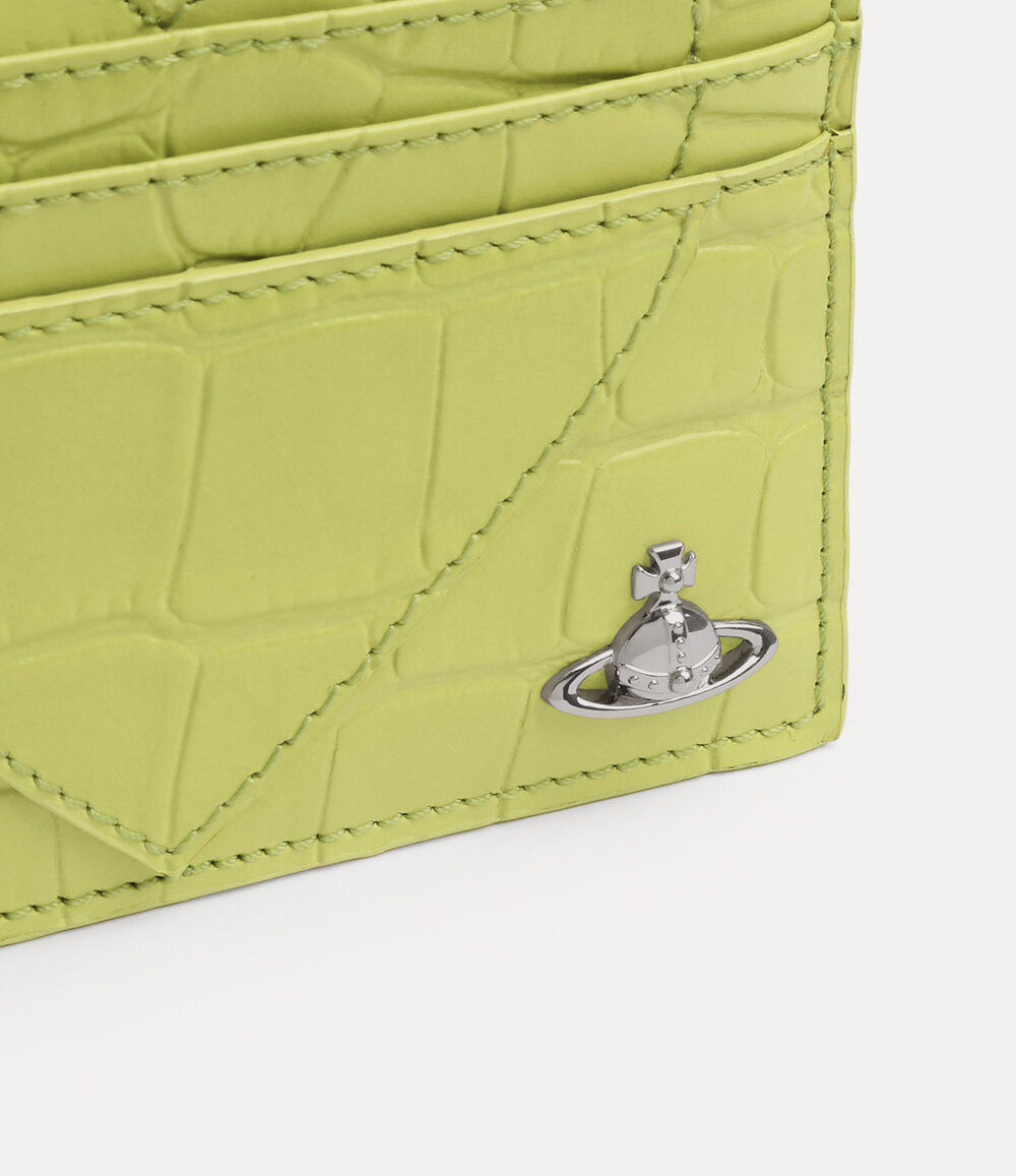 Vivienne Westwood Heart Card Holder in Lime Green, view 3