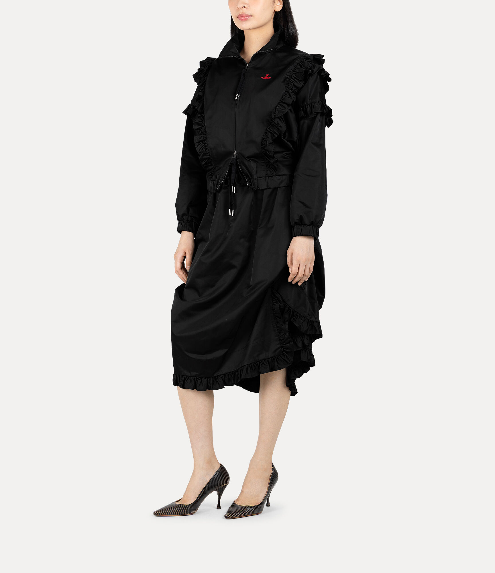 Military Satin Frill Blouson  large image number 2